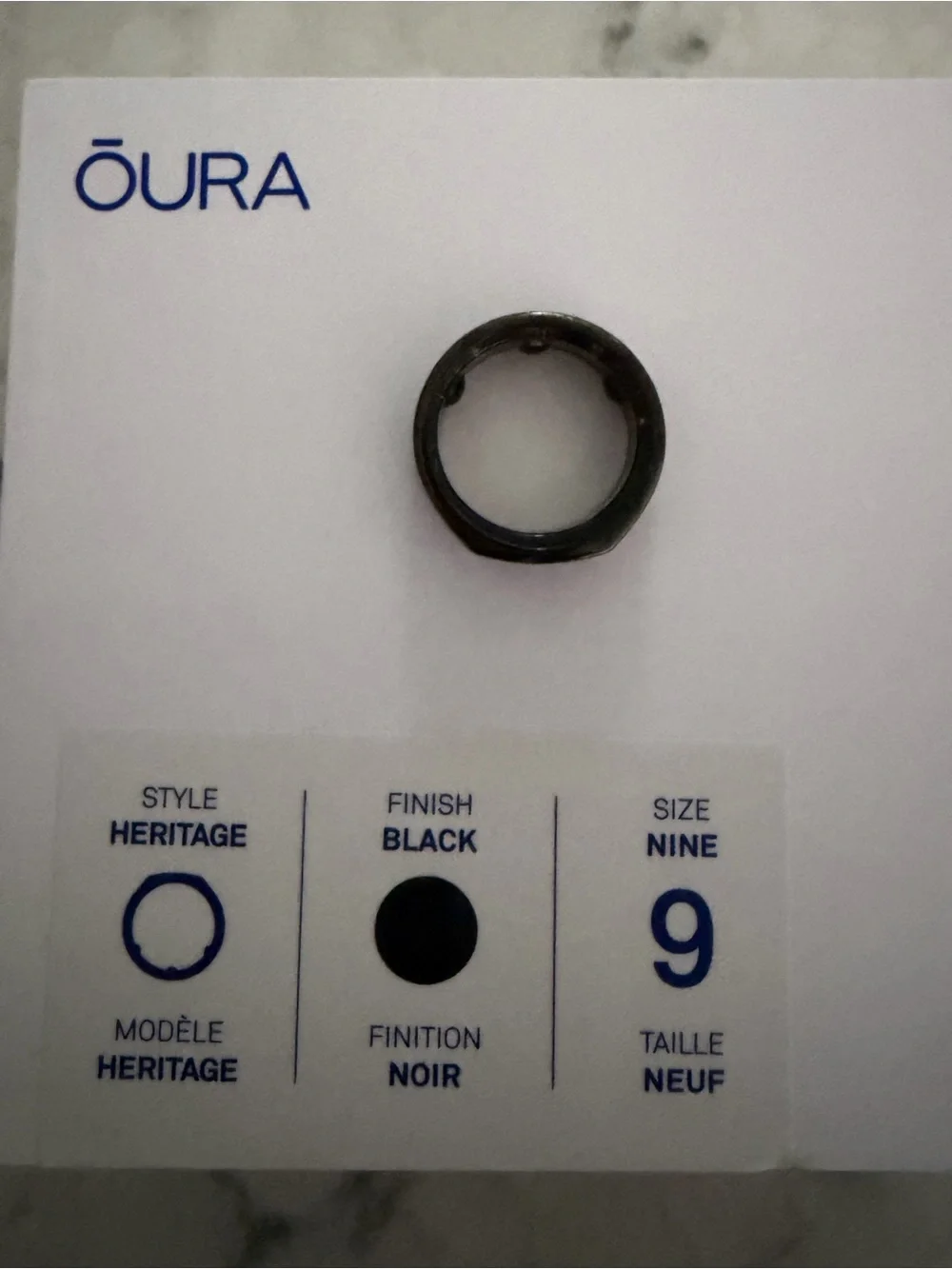 Oura Heritage Ring in Black